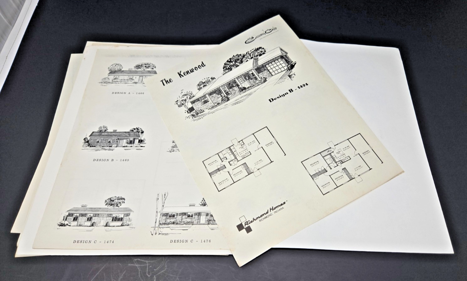 Vintage MCM Richmond Homes Plans Design Catalog Blueprints Greenbrier Belmont