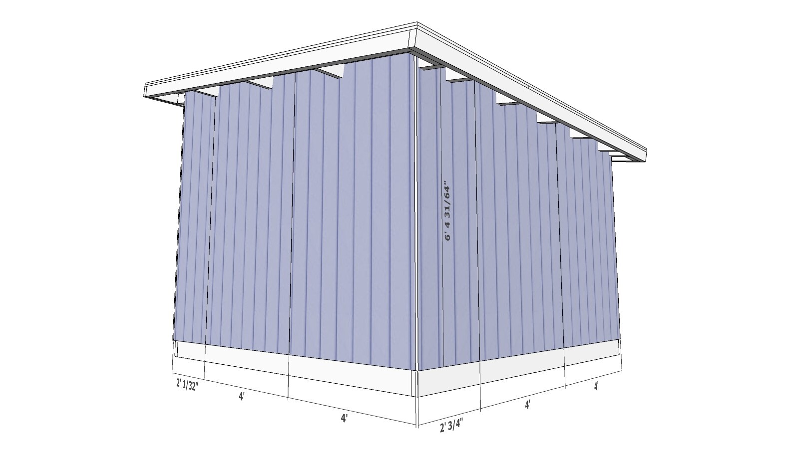 10×10 Lean to Shed Plans (A4 Printed Plans will send to your home)