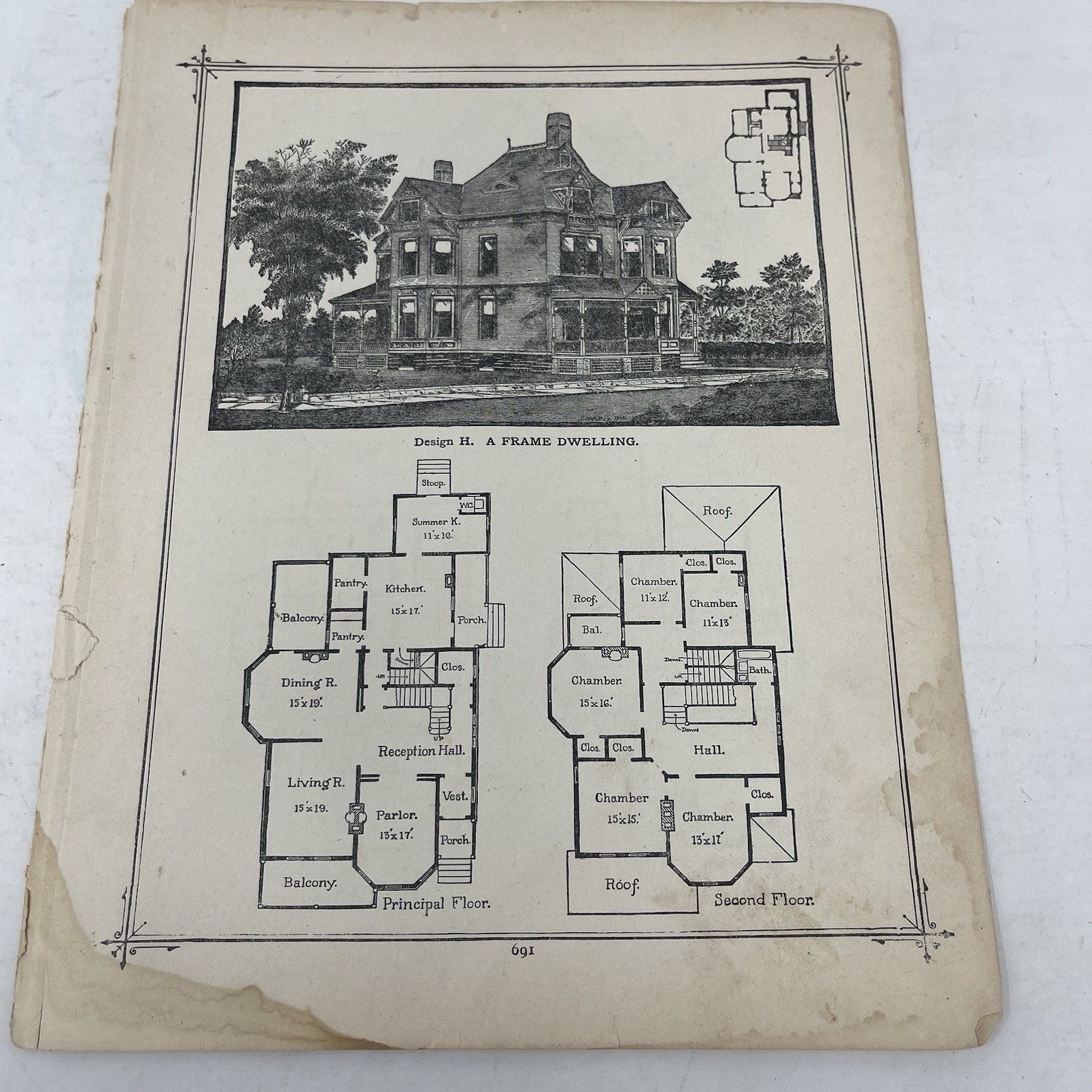 Antique Frame Dwelling House Plan 1900 Floor Plans Architectural Designs