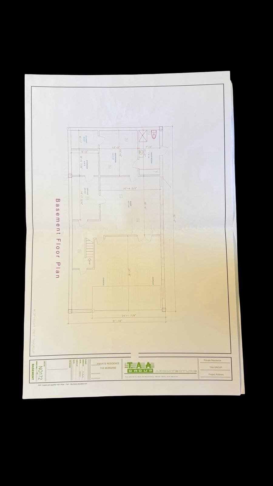 Lot of 20 Residential Architectural Blueprint Plans TAA Group House Floor Plans