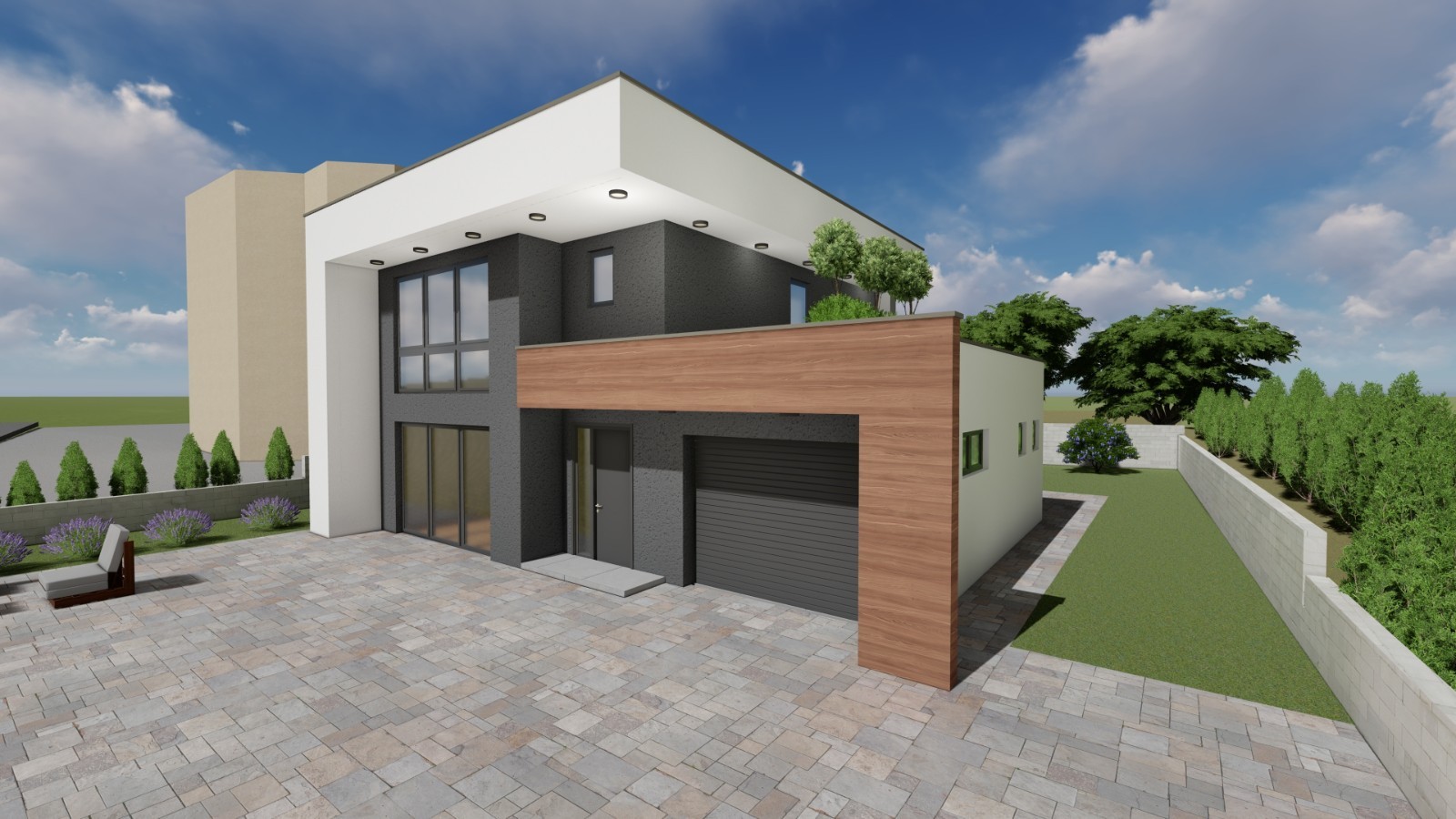 Modern 3 Bedroom 2 Bathroom House Floor Plan Blueprints+CAD File,235 m2/2530sqft