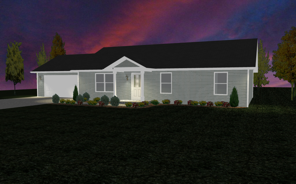 1276 Sq.Ft. Ranch house plans – 3 Bed, 2 Bath, Great Starter Home – PDF ONLY