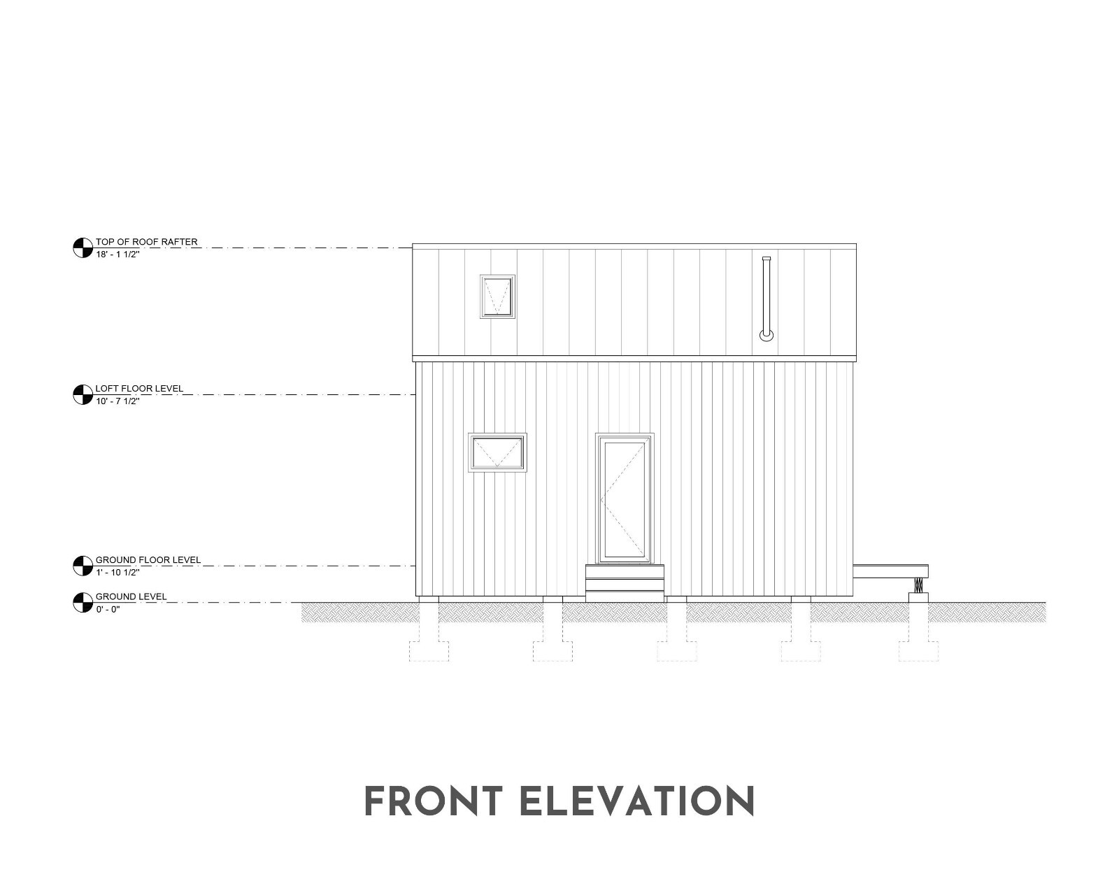 Modern Cabin House, 12′ x 20′, 512 Sq Ft, Tiny House, Architectural Plans
