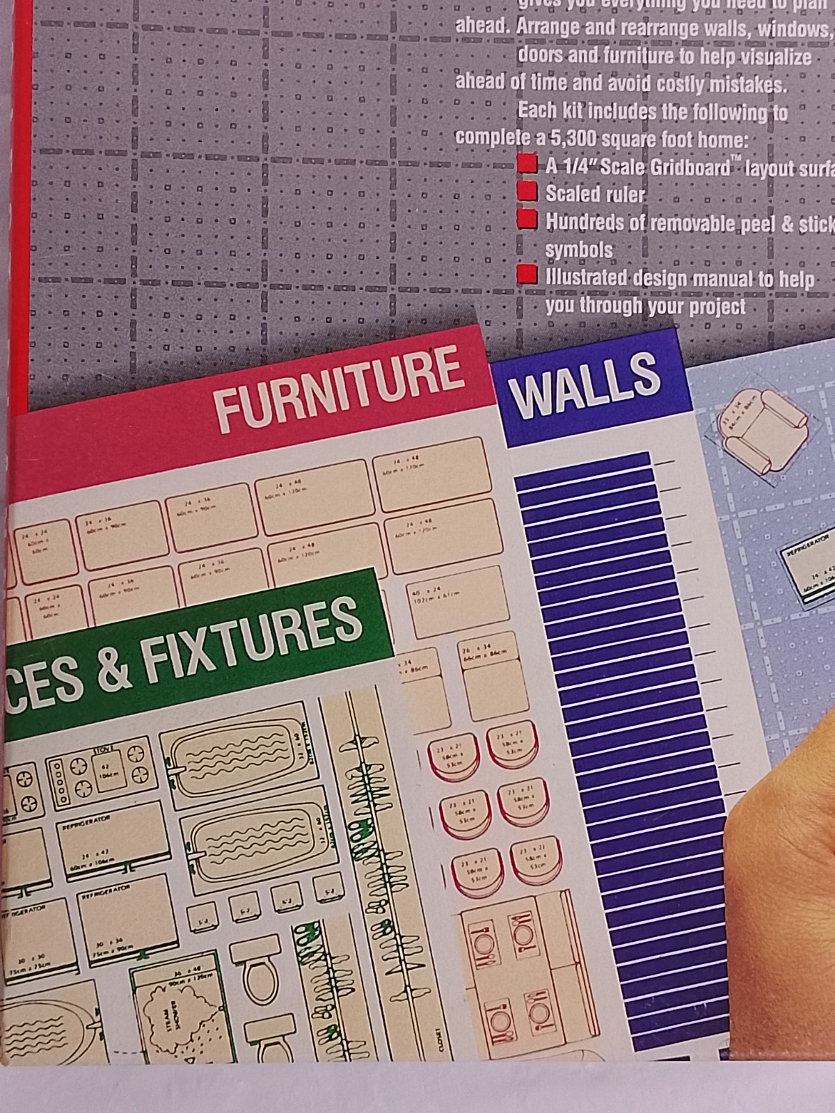 Vintage 1988 Stanley Project Planners Home Designer Kit Layout 1/4 Scale 90-360
