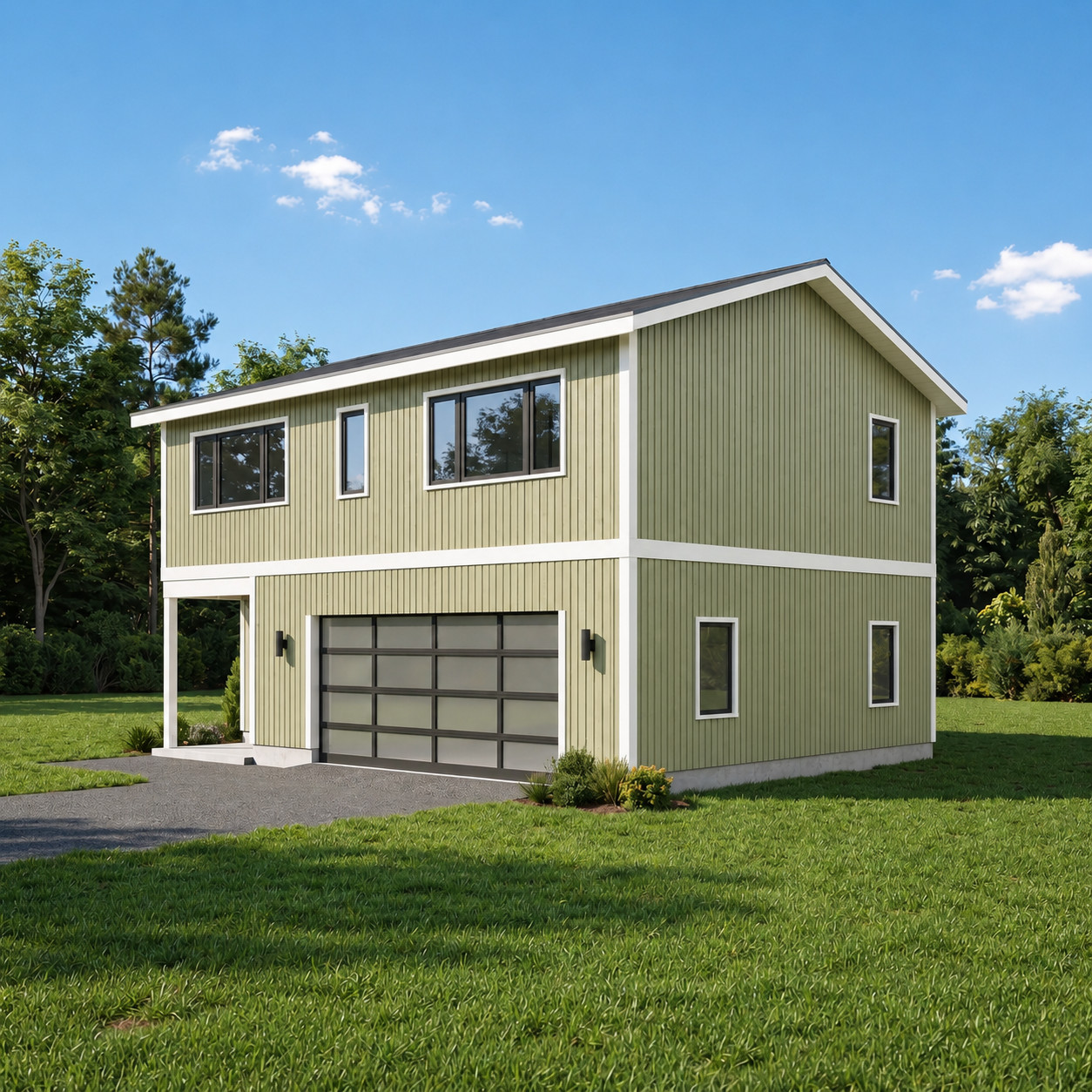 2 Story Garage Apartment Plans-Detached Garage Blueprints with Living Space