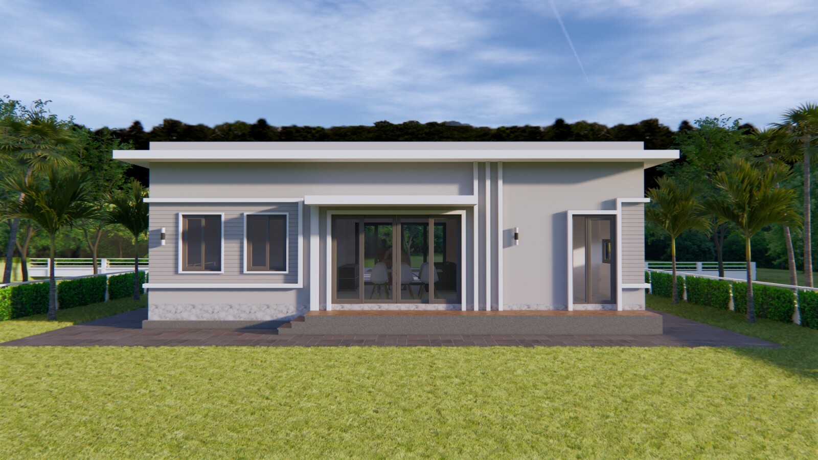 40×27 Feet House Plans 12×8 Meter 3 Beds 2 Baths Flat Roof (A4 Hard Copy)