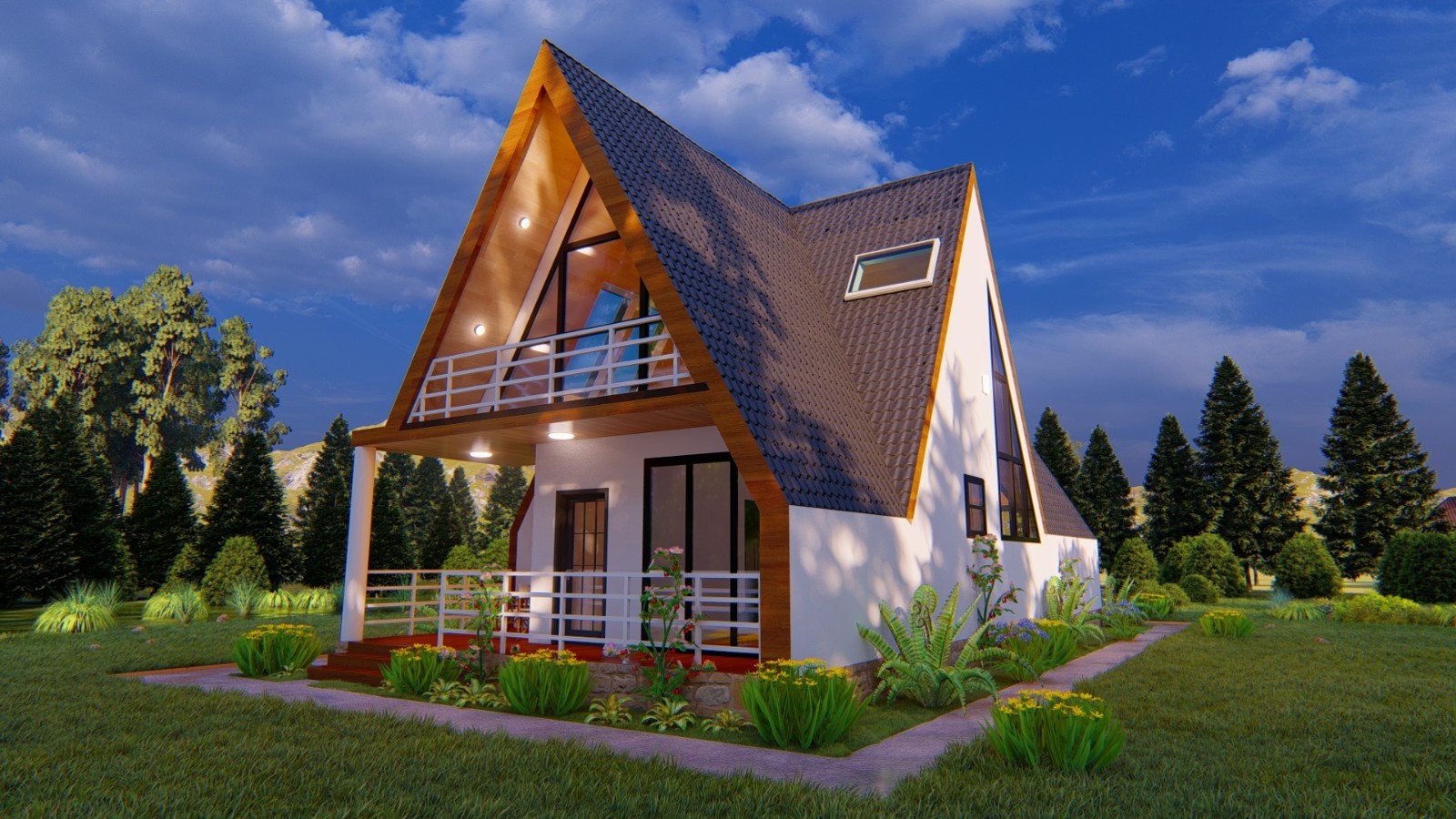 A frame house plan [2 bedrooms]