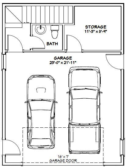 24×32 House — 1 Bedroom 1.5 Bath — 851 sq ft — PDF Floor Plan — Model 8E