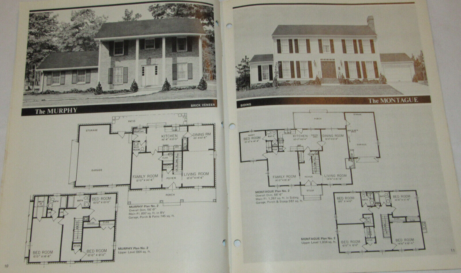 VTG 1976 ’34 OUTSTANDING 1 ½ AND 2 STORY HOMES’ CATALOG OF HOUSE PLANS! LAYOUTS!