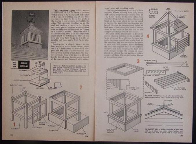 ROOF-TOP Louvered CUPOLA How-To Build PLANS 3 designs