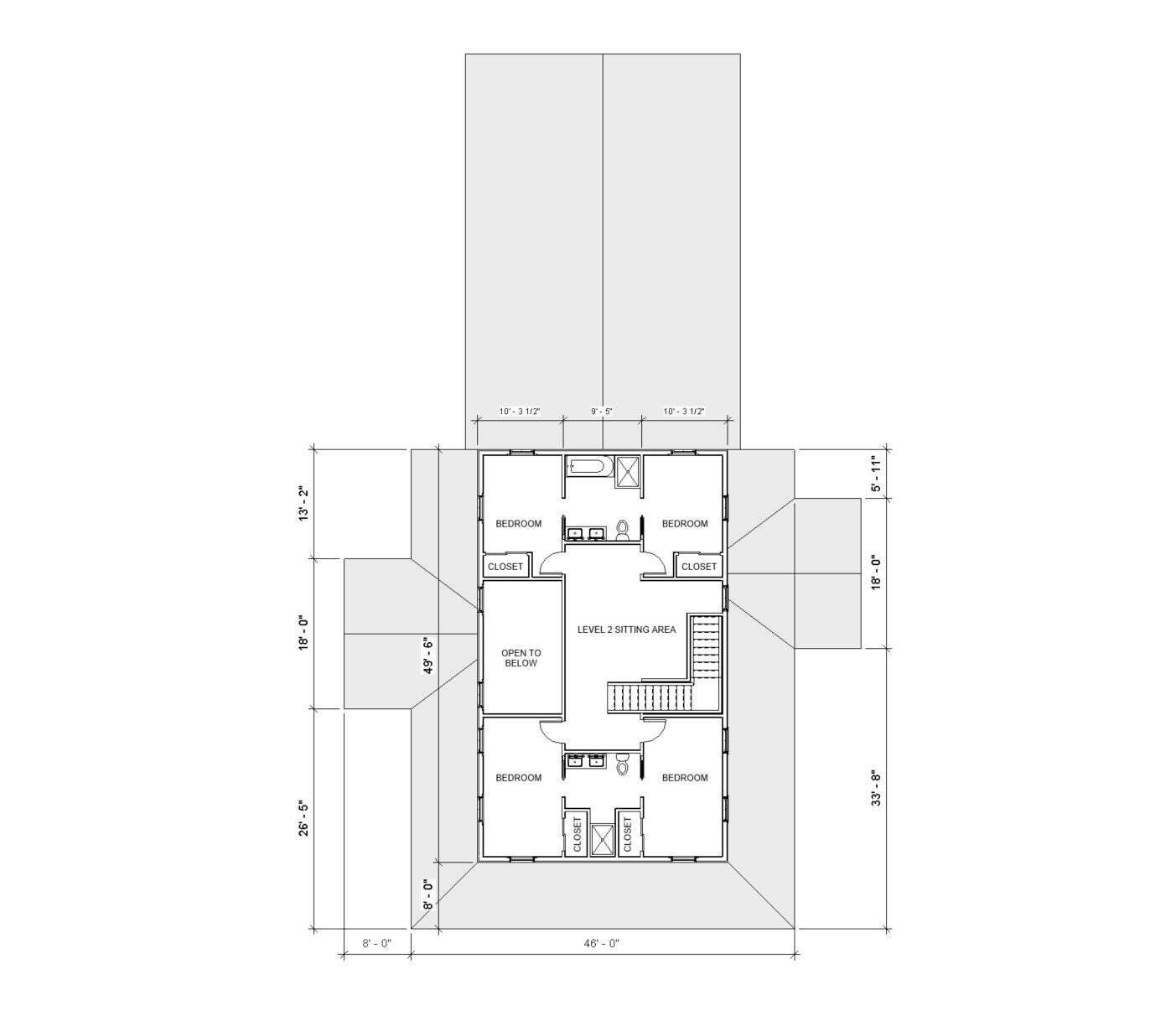 Crystal Springs Barndominium House Plan Design – 5 Bed 3.5 Bath 2,970 sq ft – 4