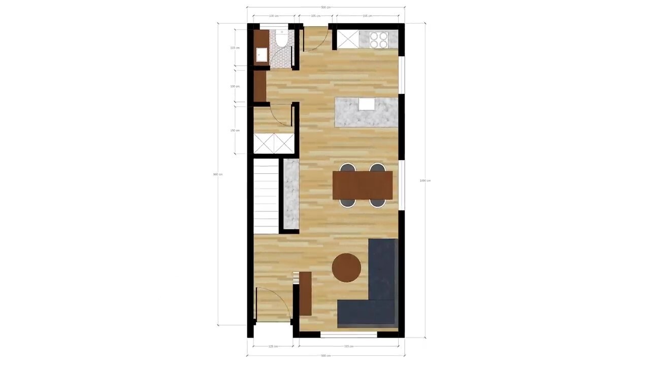 17×33 Feet Small House Plans 5×10 Meters 3 Bed 2 Bath PDF Plan &A4 Hard Copy