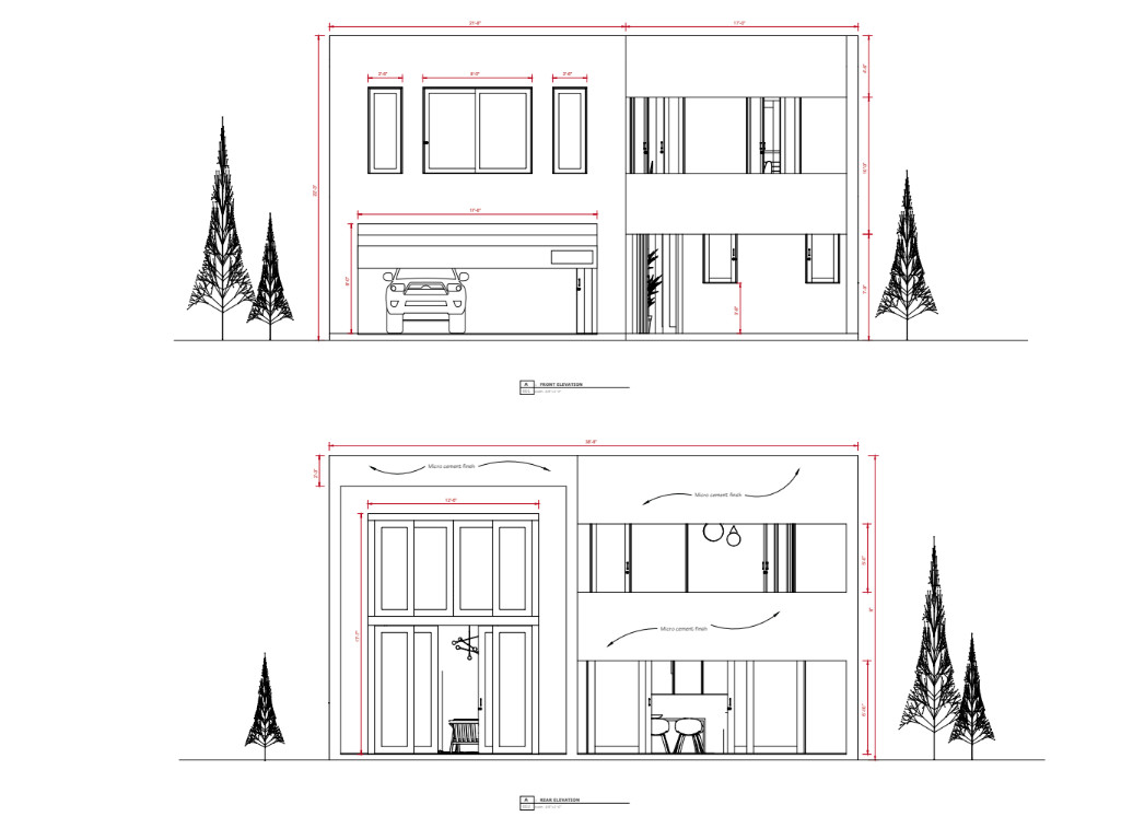 Custom Modern 2 Storey House Plan 3 Beds 2 Bathrooms PDF Hard Copy FREE CAD