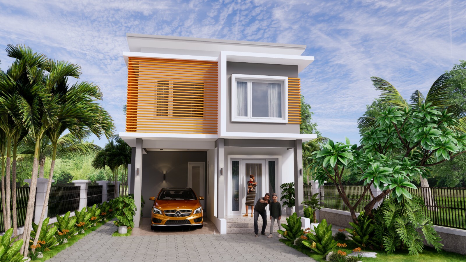 20×30 Feet Small House Design 6×9 Meter 3 Beds 3 Baths Shed Roof (A4 Hard Copy)