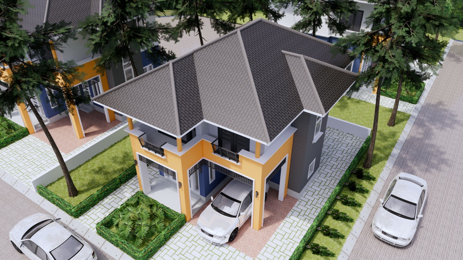 20×31 Feet Small House Plan 6×9.5 Meter 3 Beds 3 Baths Hip Roof (A4 Hard Copy)