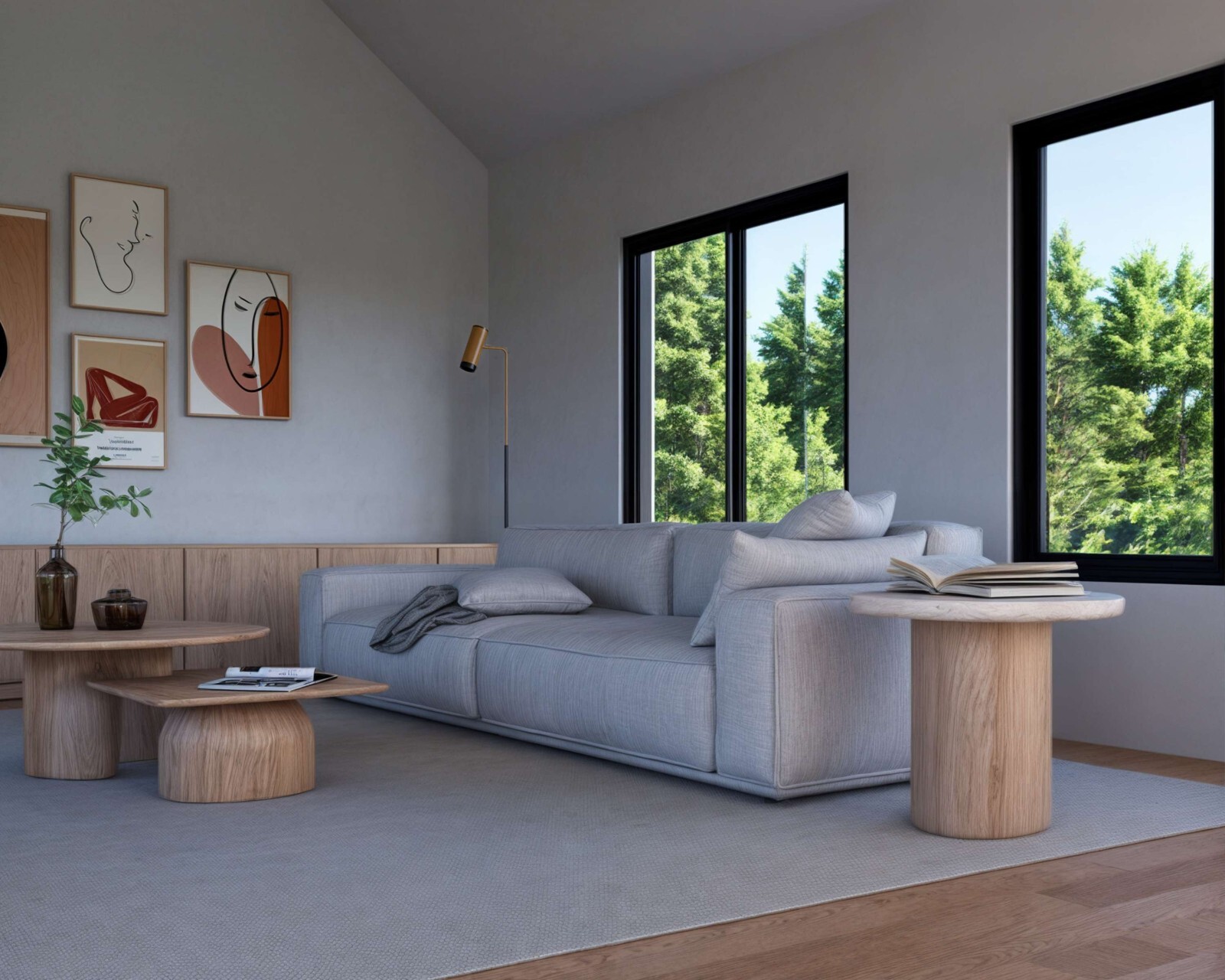 Modern Cabin House, 20′ x 70′, 1400 Sq Ft, 3 Bed 2 Bath, Architectural Plans