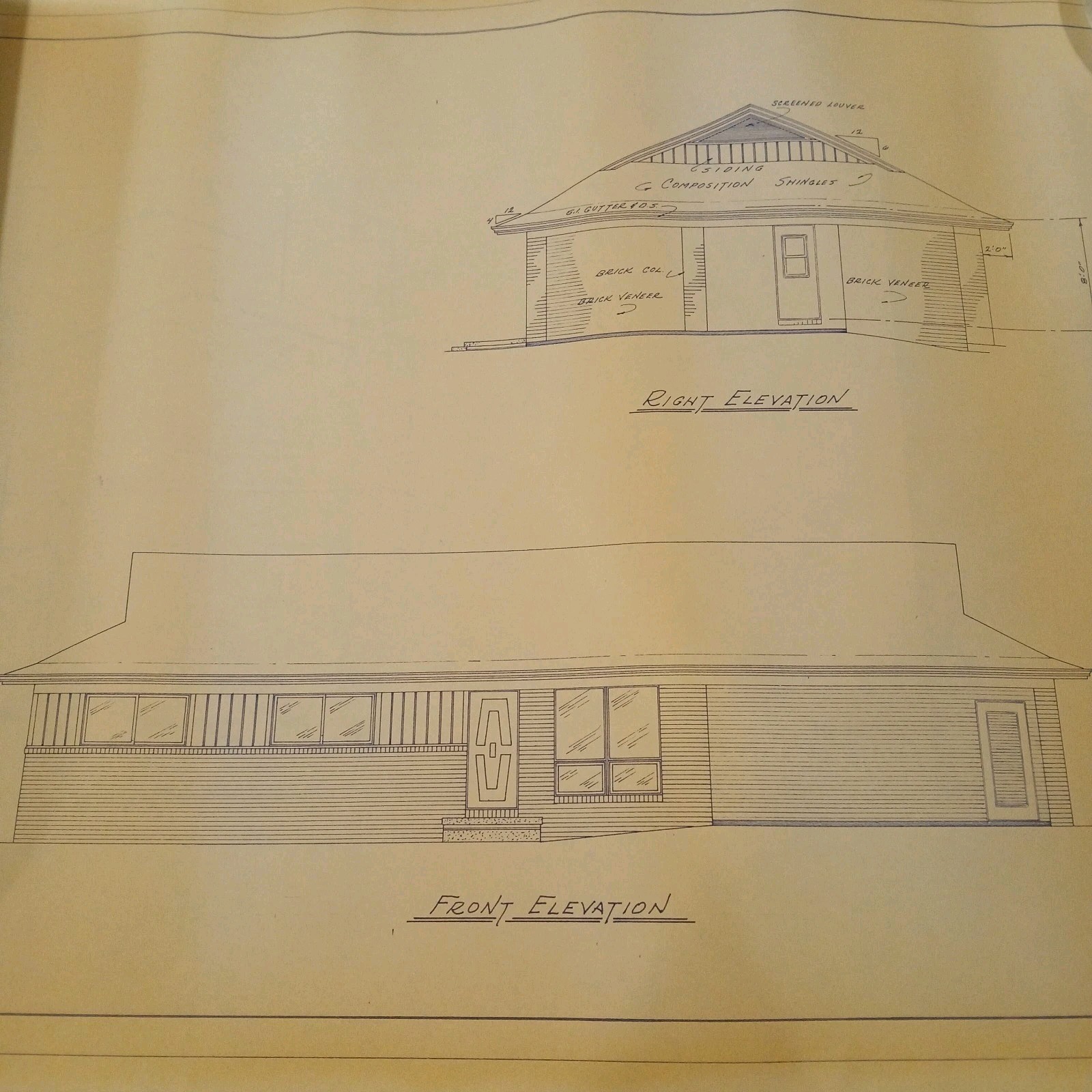 MCM 1966 House Blueprint Plans W.D. Farmer Homes Plan #246 1220 sf 60s Ranch Vtg