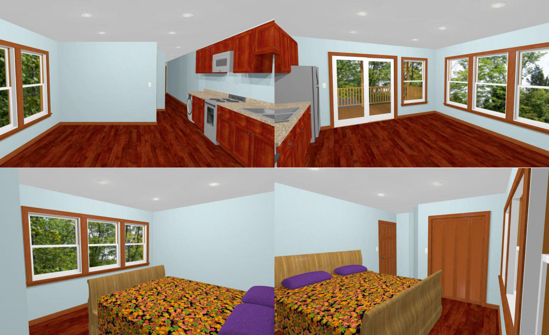 36×40 Apartment with 1-Car 1-RV Garage — PDF Floor Plan — 821 sqft — Model 1G