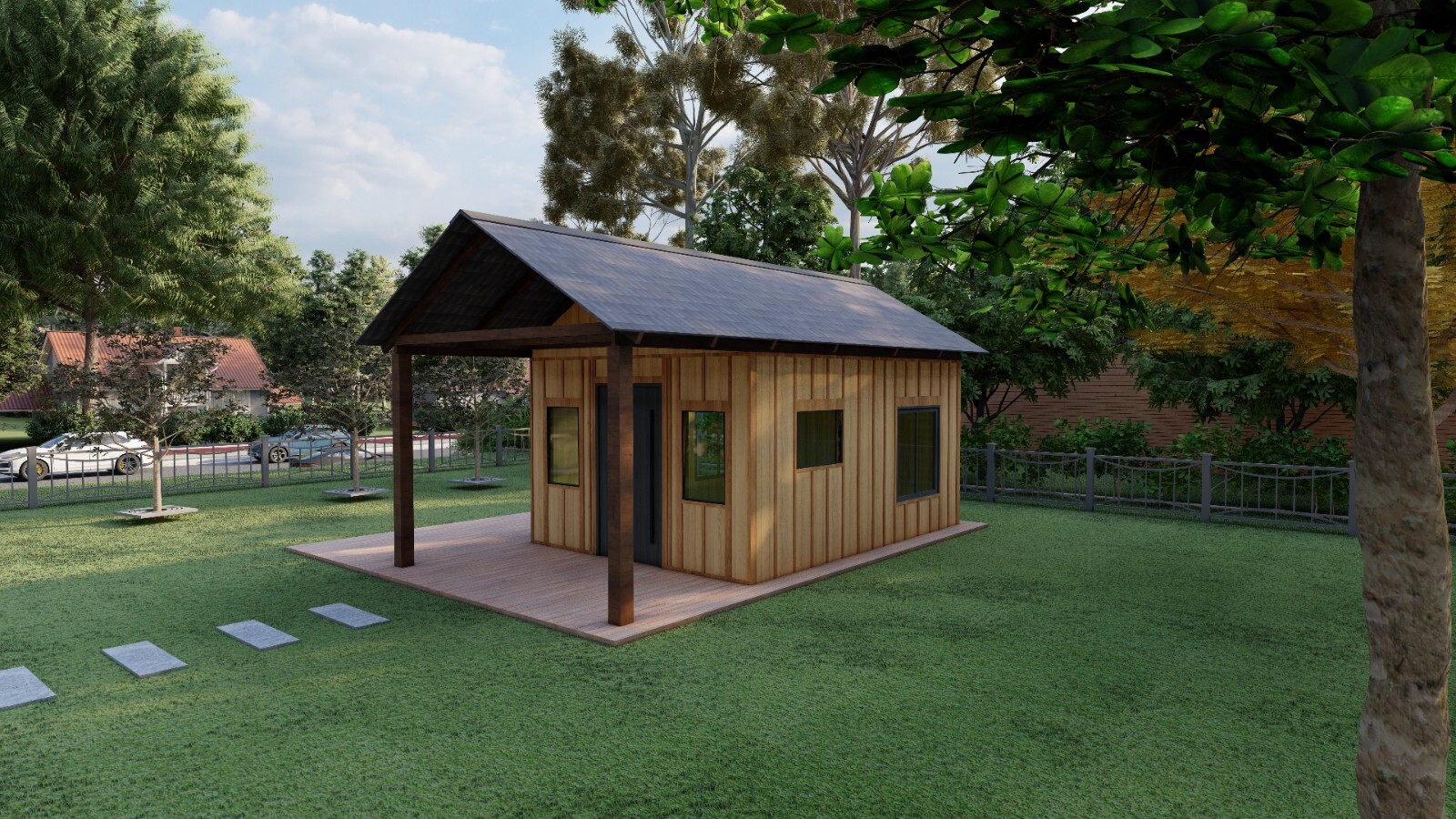 DIY Wood Shed Building Plans – 16’x11′, 182 sqft with Wrap Around Deck