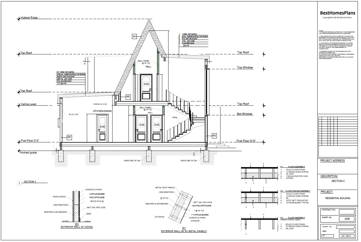 41’x66’ 4 Bedroom, 3 Baths Modern A-Frame Cabin Architecture Plans PDF Download.