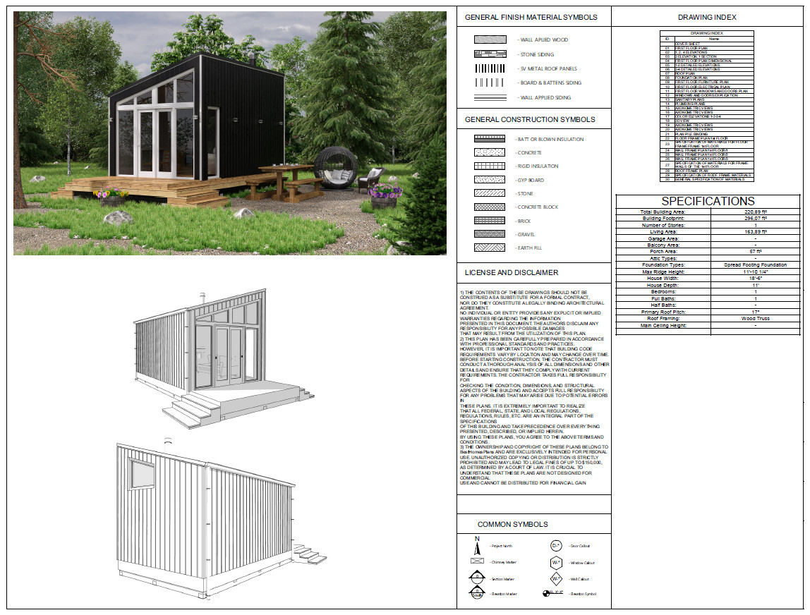 3 Bed, 2 Bath Architectural Build Plans PDF Download