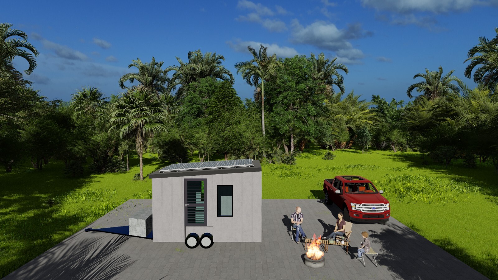 Small Mobile Home Building Plans – 13.5′ x 5.5′ – 75sqft