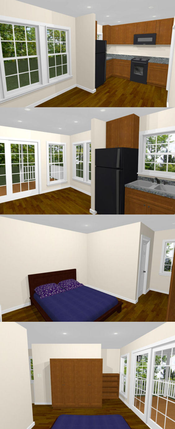 16×16 Tiny House — 446 sq ft — PDF Floor Plan — Model 18
