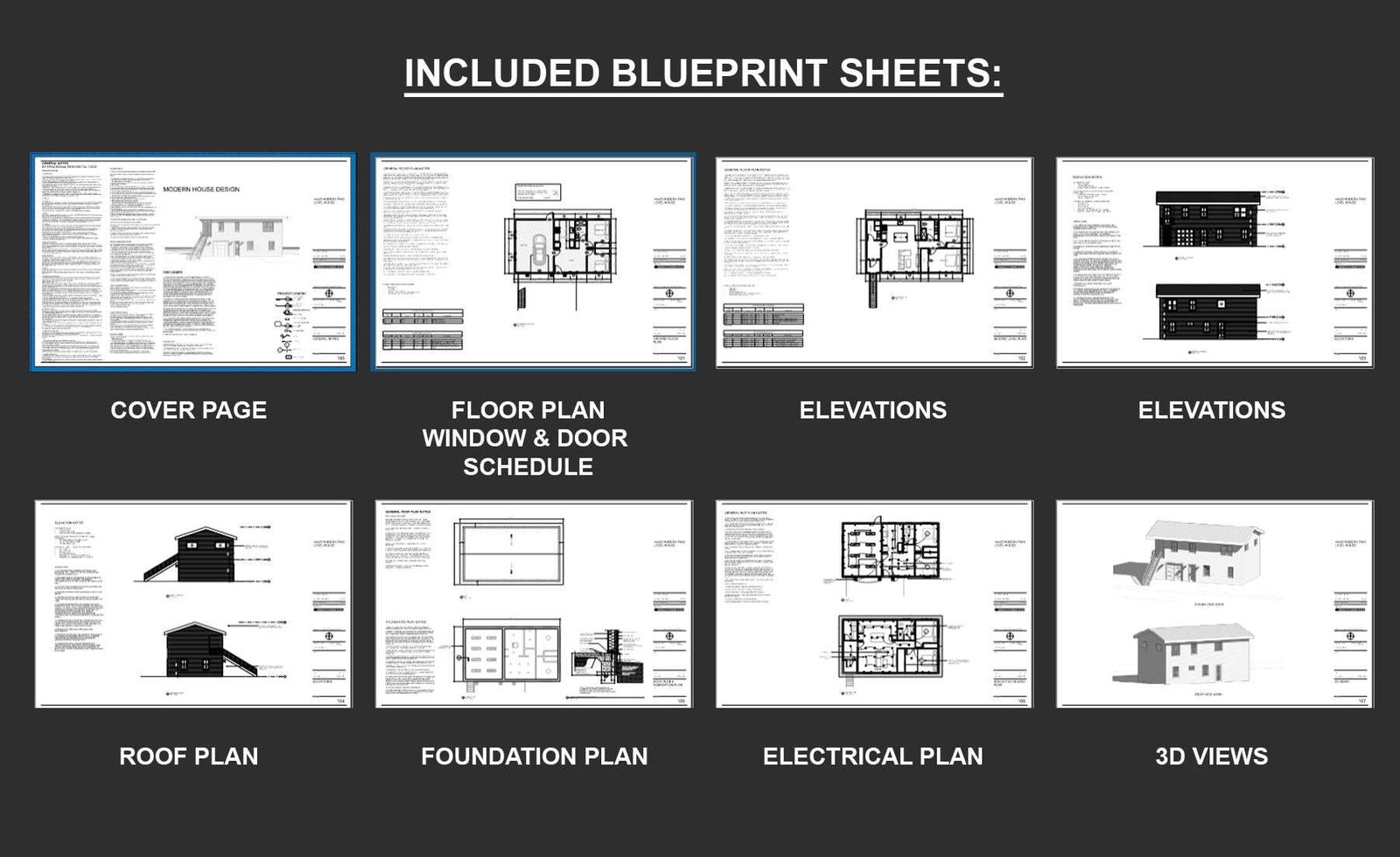 Maple two-level Duplex House Plan Design – 2200 SF – Modern Multifamily – Drawin