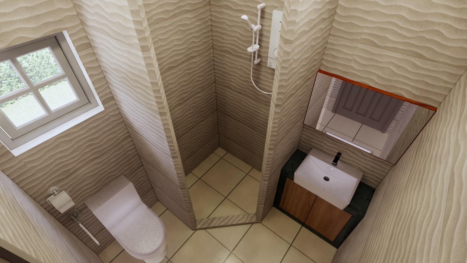 Small House Design 7×7 Meter 23×23 Feet 1 Bed 1 Bath Shed PDF (A4 Hard Copy)