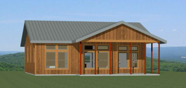 36×32 House — 2 Bedroom 2 Bath — 1,082 sq ft — PDF Floor Plan — Model 1A