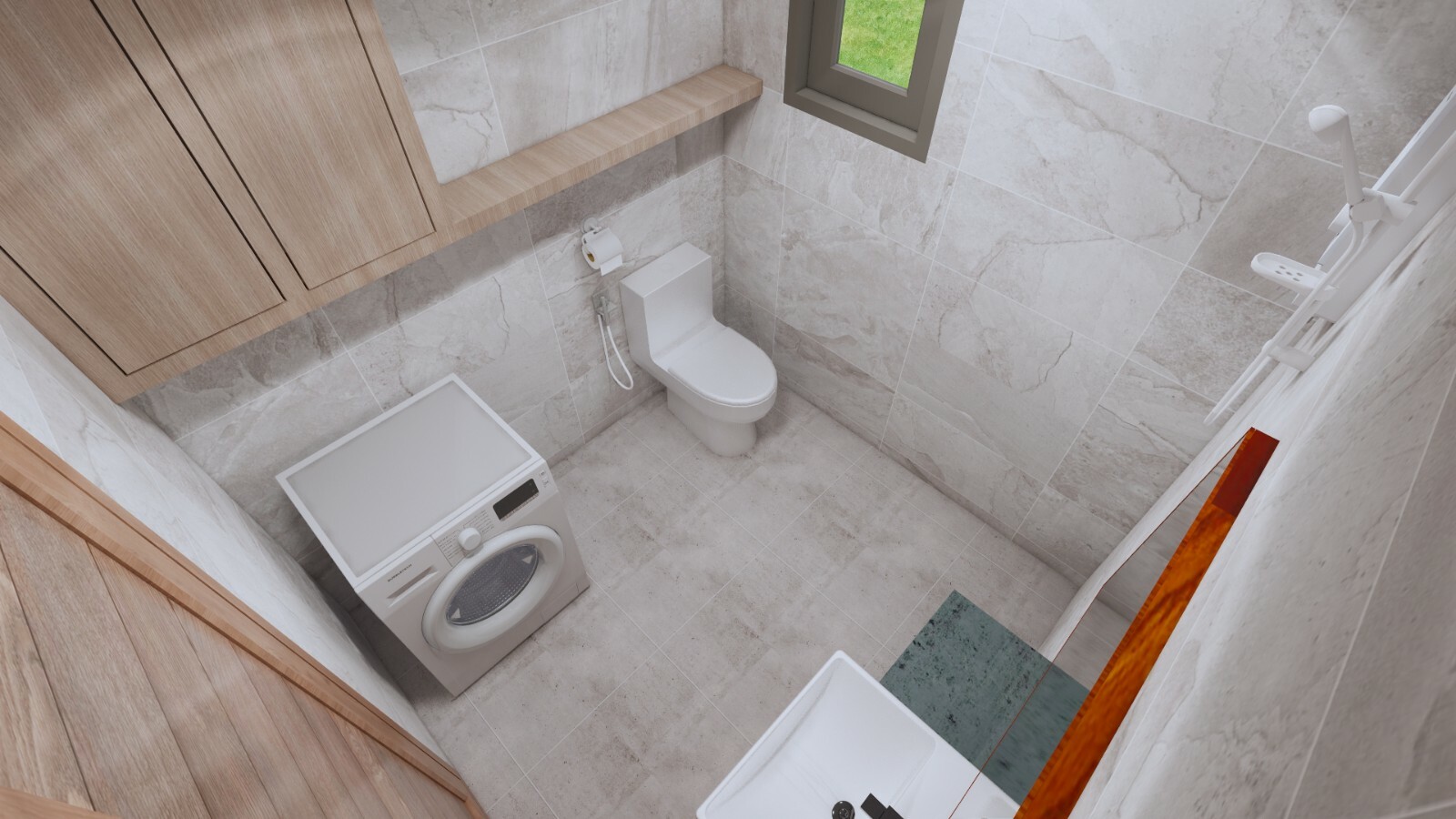 Small House Plans 7×11 Meters 23×36 Feet 2 Beds 2 Baths Shed Roof (A4 Hard Copy)