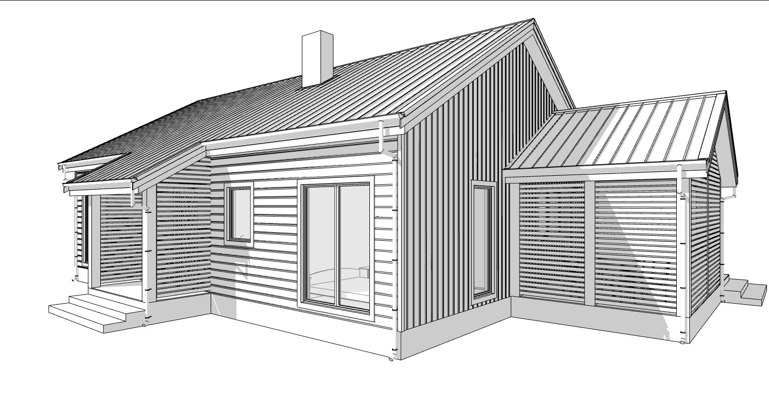 Charming backyard cabin 3 Bed, Bath Architectural Build Plans PDF Download