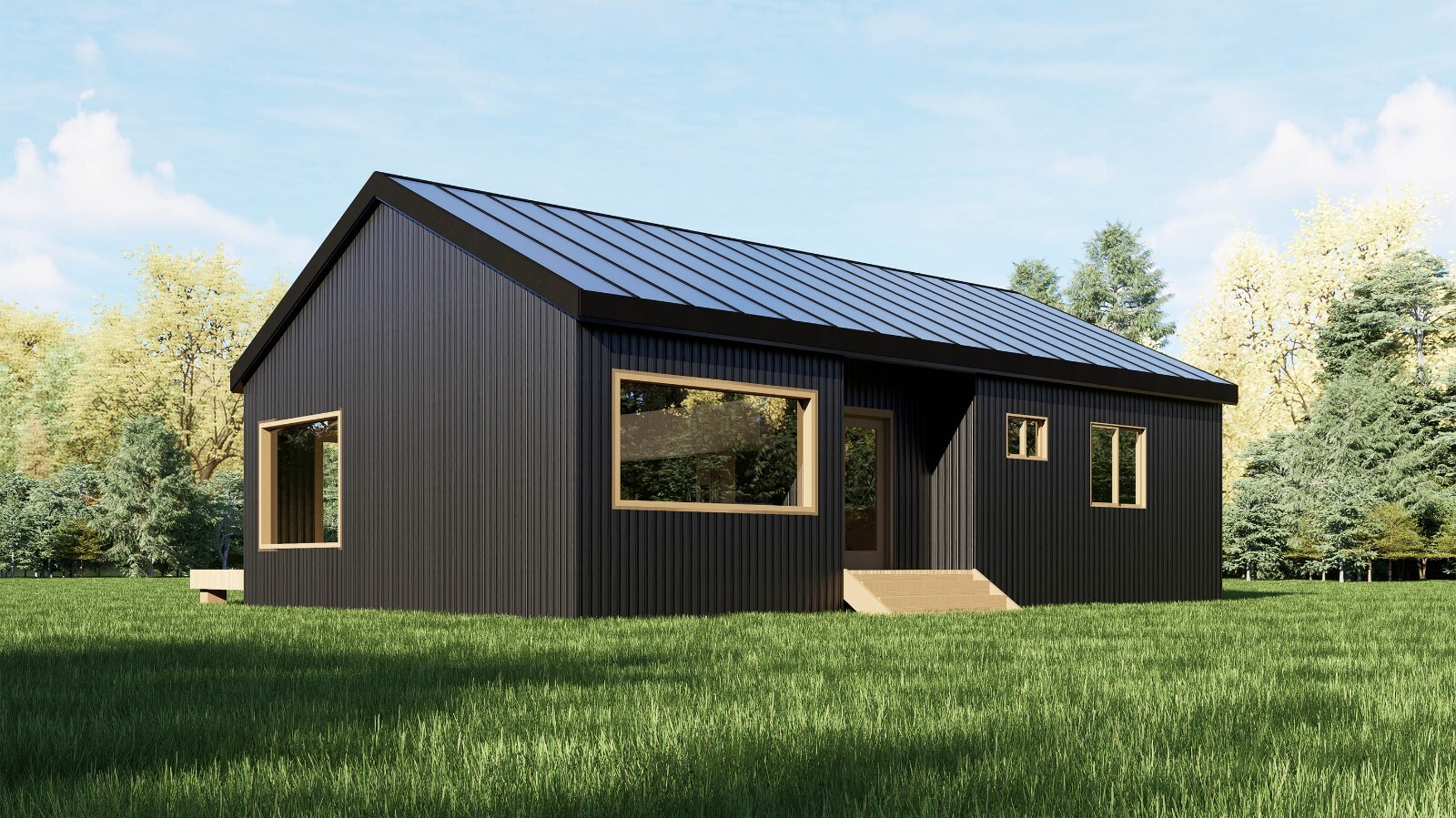 Barndominium House Cabin 2 Bed 2 Bath 40’x35′ 1400 sq ft. | PDF Download