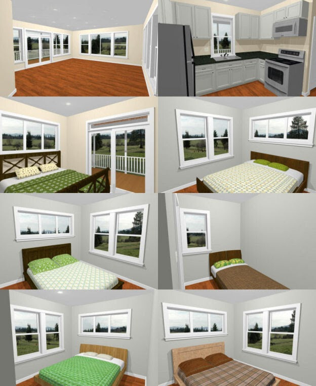 44×20 House — 6 Bedroom 3 Bath — 1,657 sq ft — PDF Floor Plan — Model 1A