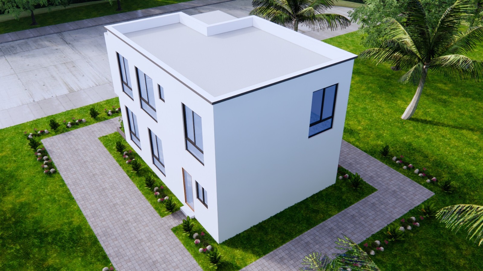 House Plans 7×10 Meter 23×33 Feet 4 Bed 3 Bath Terrace Roof PDF & A4 Hard Copy