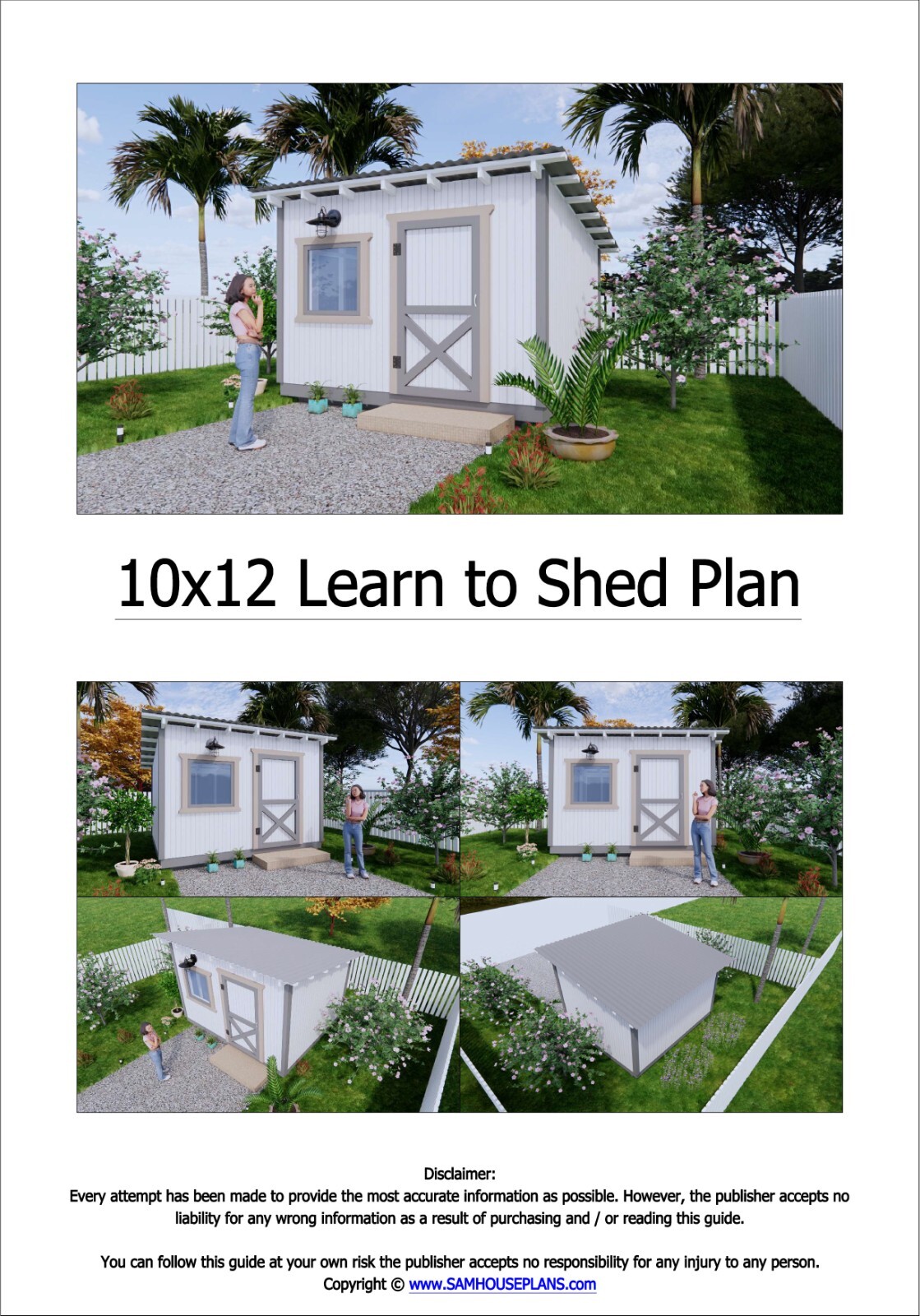 10×12 Learn to Shed Plan (PDF Plans and A4 Hard Copy)