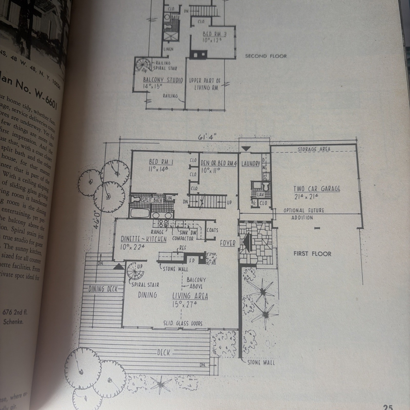 Vintage illustrated House plans with Blueprints 3 Books
