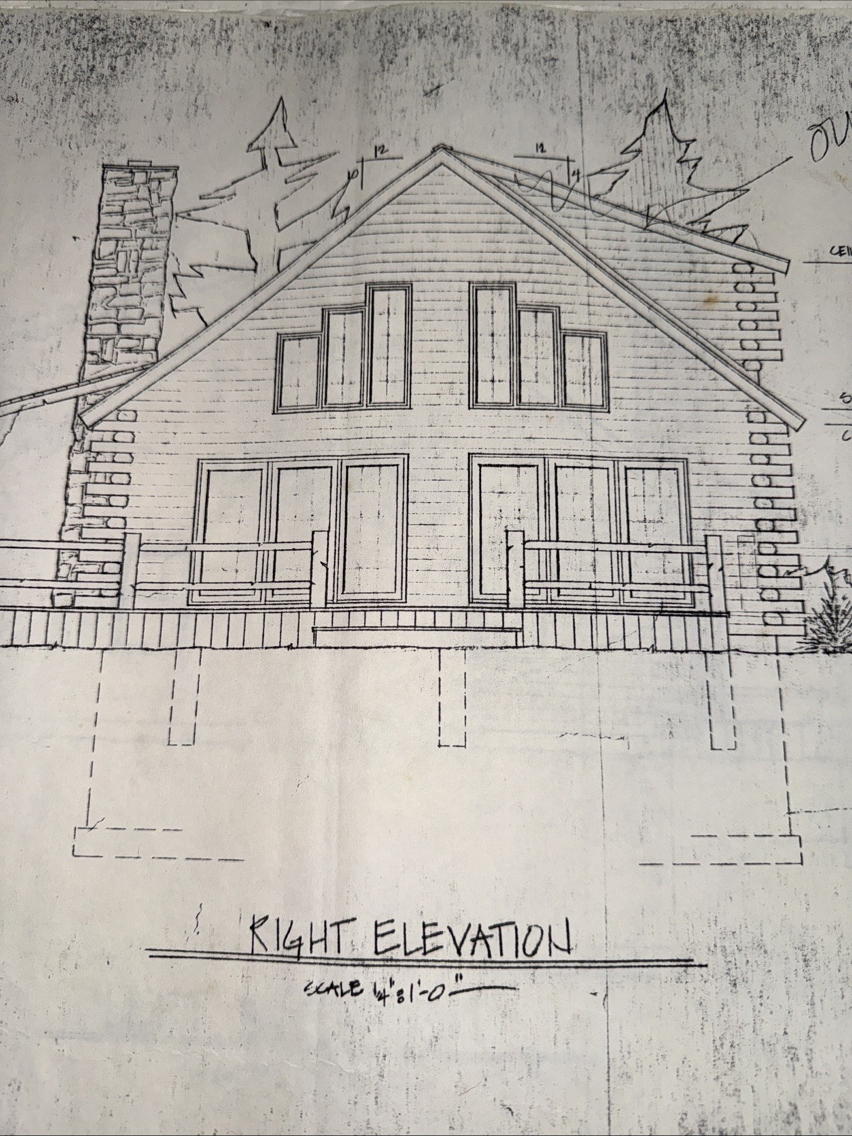 Vintage LOG HOME 44’x28’ w/Loft House Complete Set Of Blueprints Builder Plans
