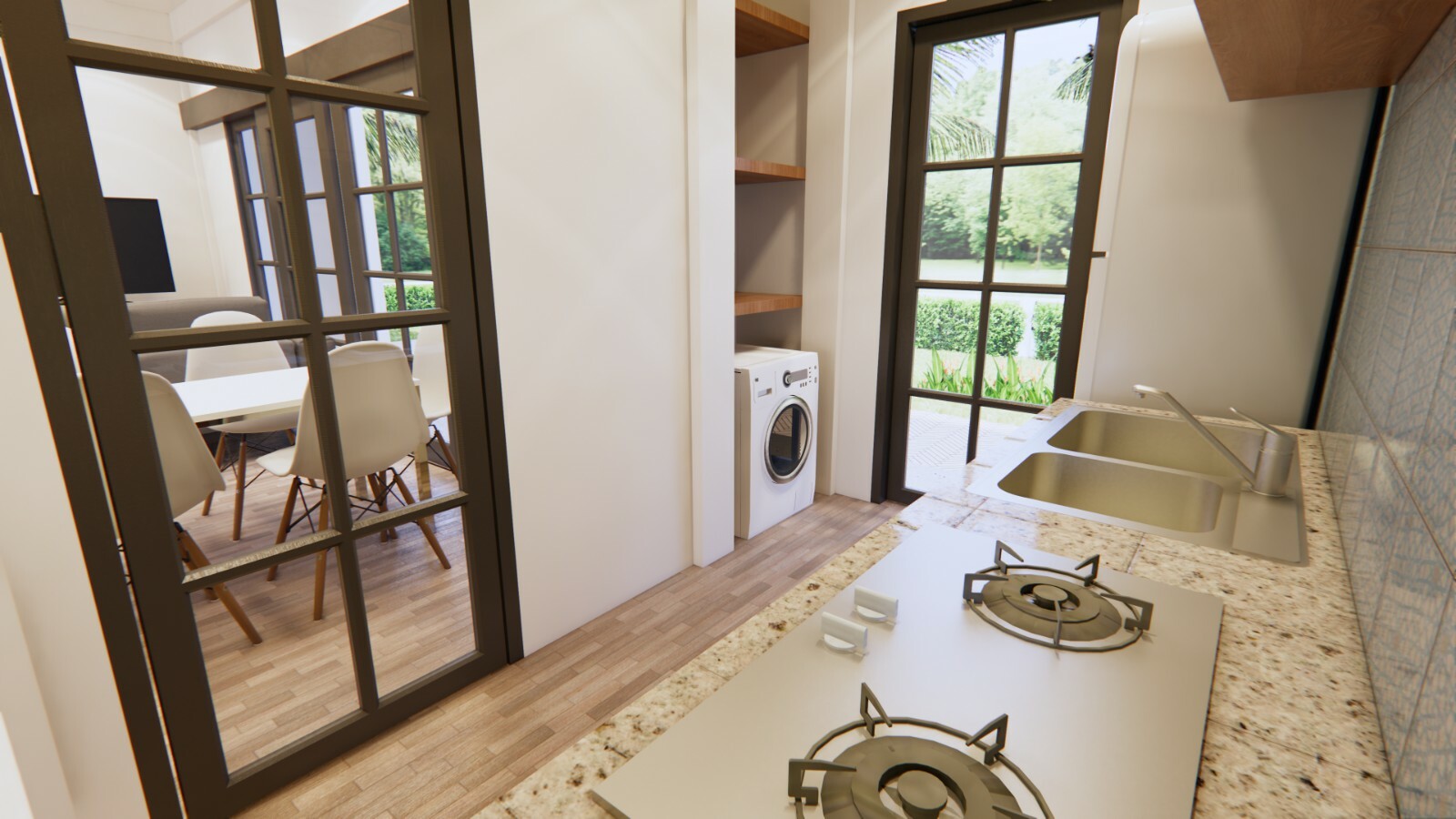Custom House Plan 43×25 Feet 13×7.5 Meter 3 Beds 2 Baths Hip Roof (A4 Hard Copy)