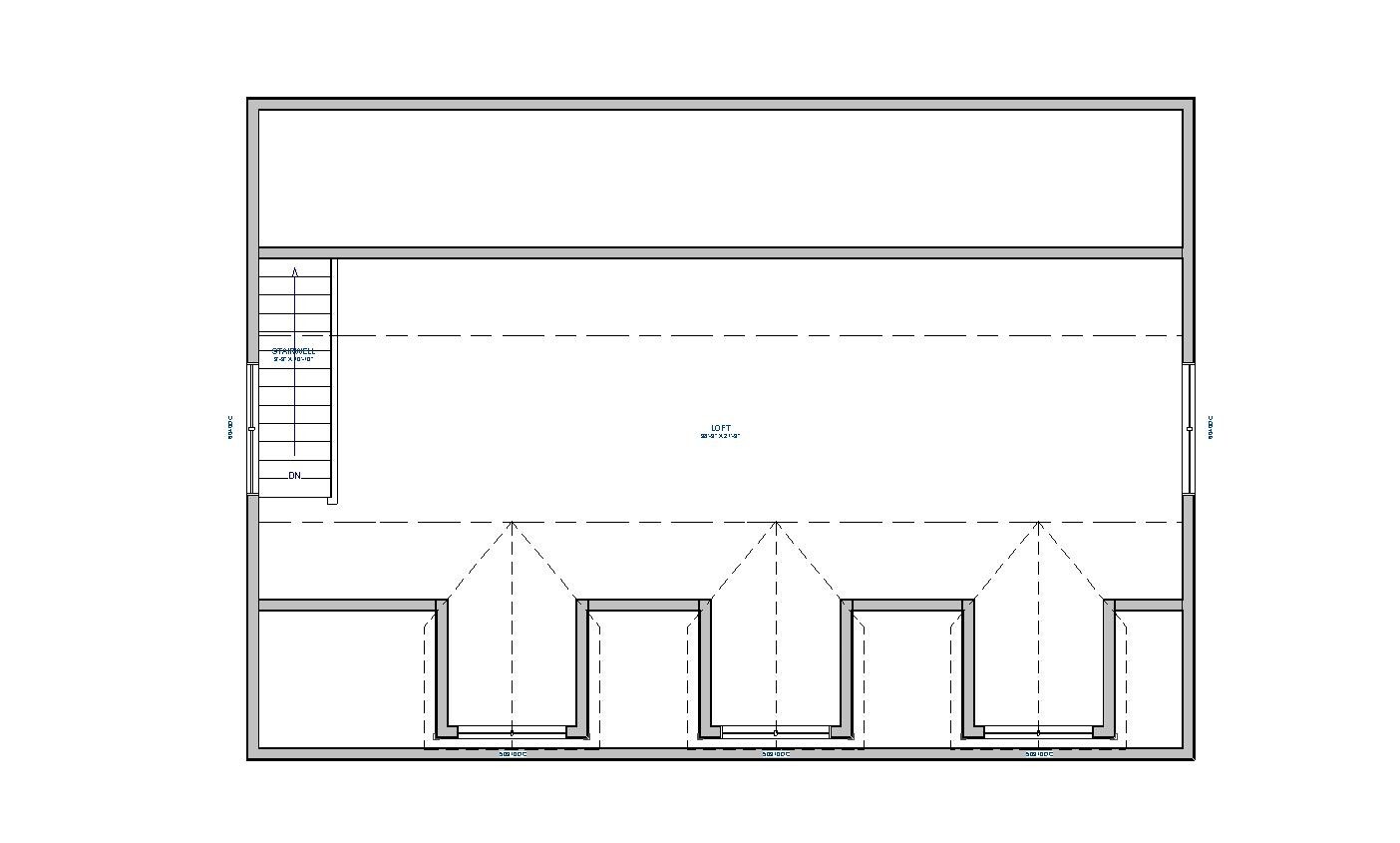 Triple Car / 3 Car Garage Plan / Architectural Blueprints – 43 x 30