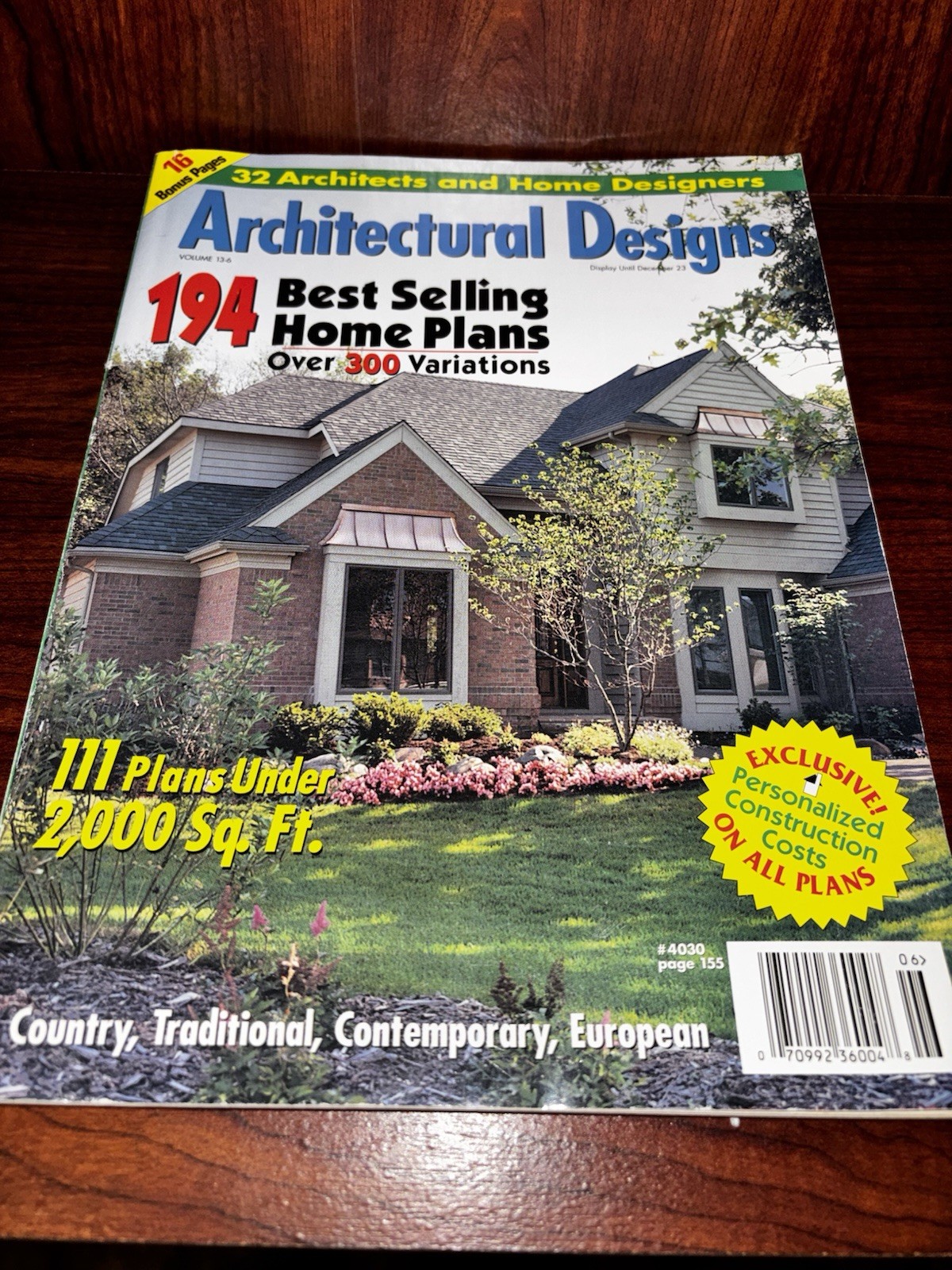 Lot of 5 Architectural Designs/Home Plans Books/Publications Lot#1
