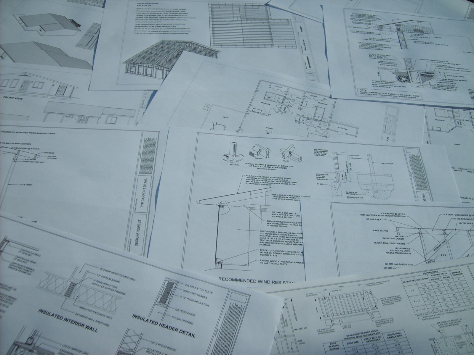 Small House Plans 1080 sq.ft. two bedrooms. FREE SHIPPING