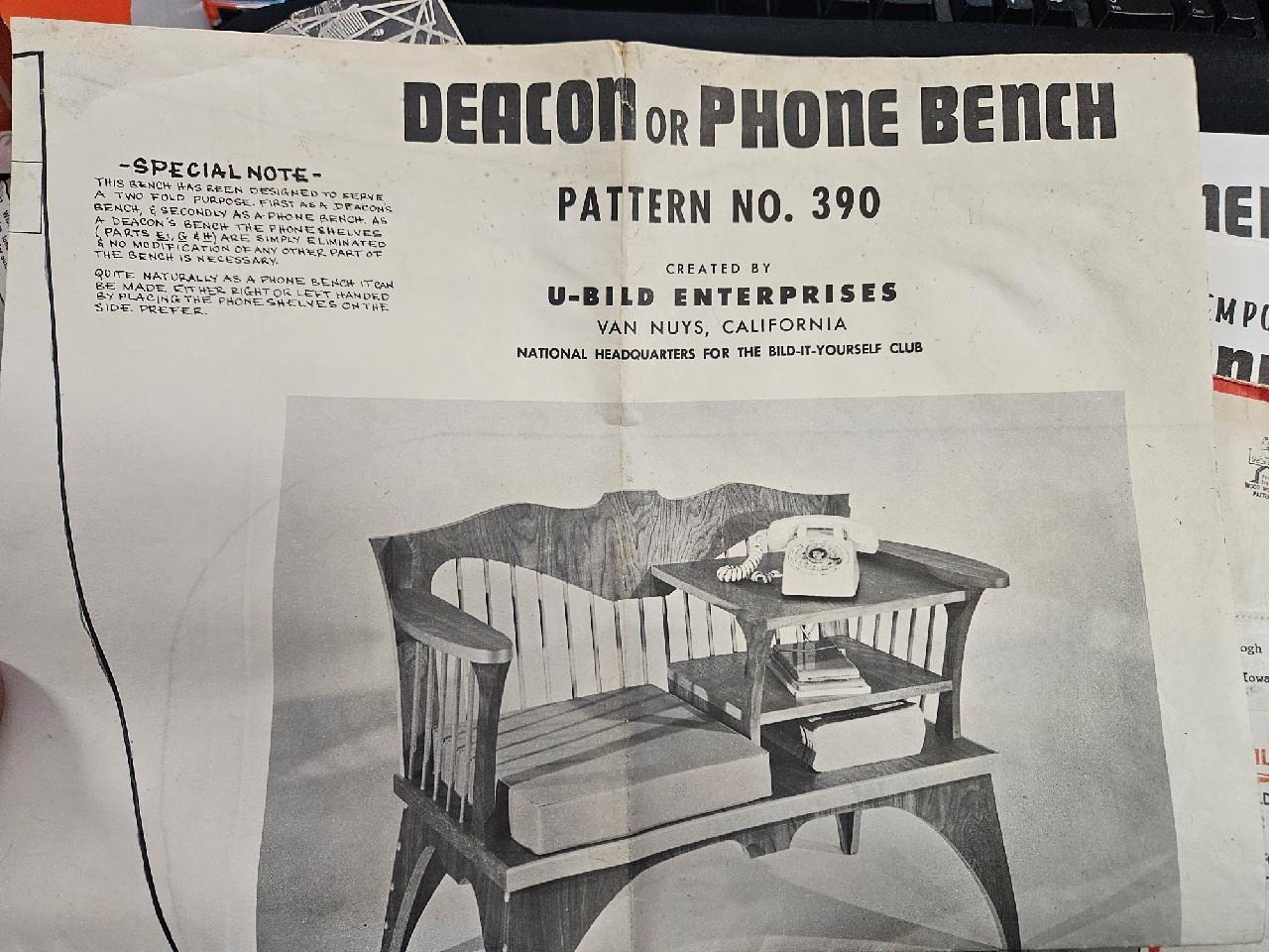 LOT OF 5 VINTAGE U-BILD ENTERPRISES BUILDING PLANS WOODWORK 349 337 390 334 383