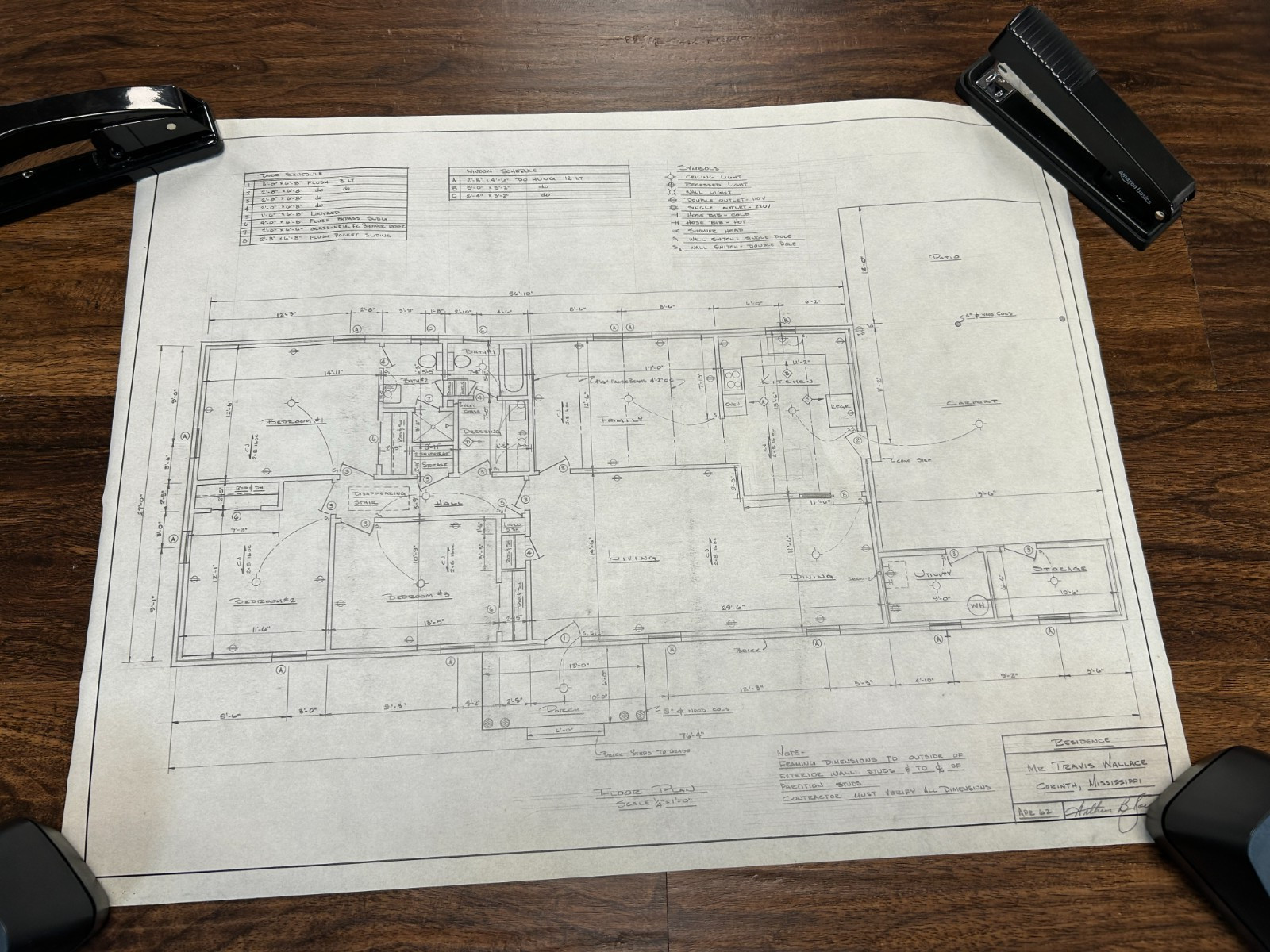 10 Architectural History Arthur Joyce Plan Blue Prints Corinth, MS Alcorn
