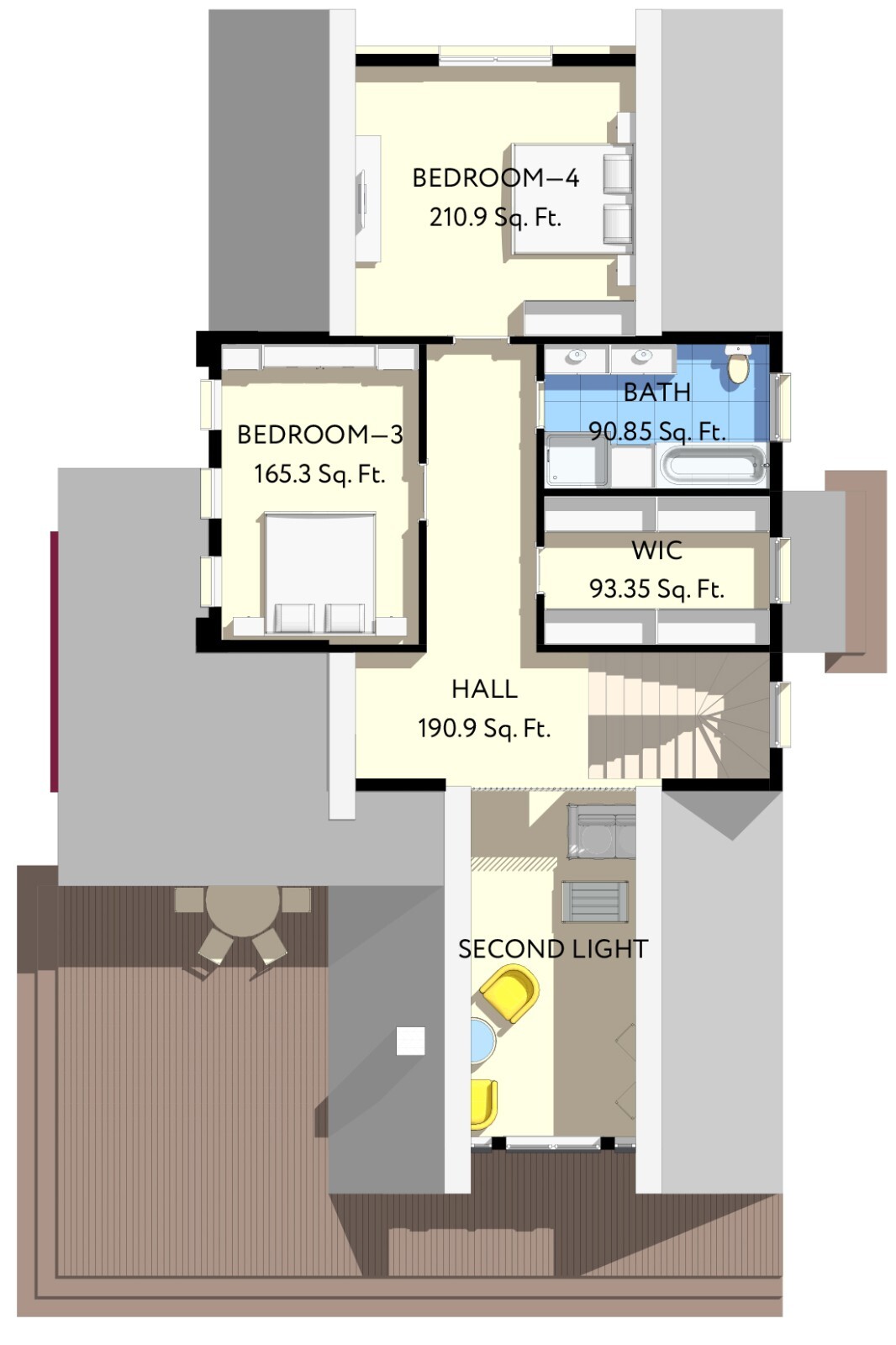 41’x66’ 4 Bedroom, 3 Baths Modern A-Frame Cabin Architecture Plans PDF Download.
