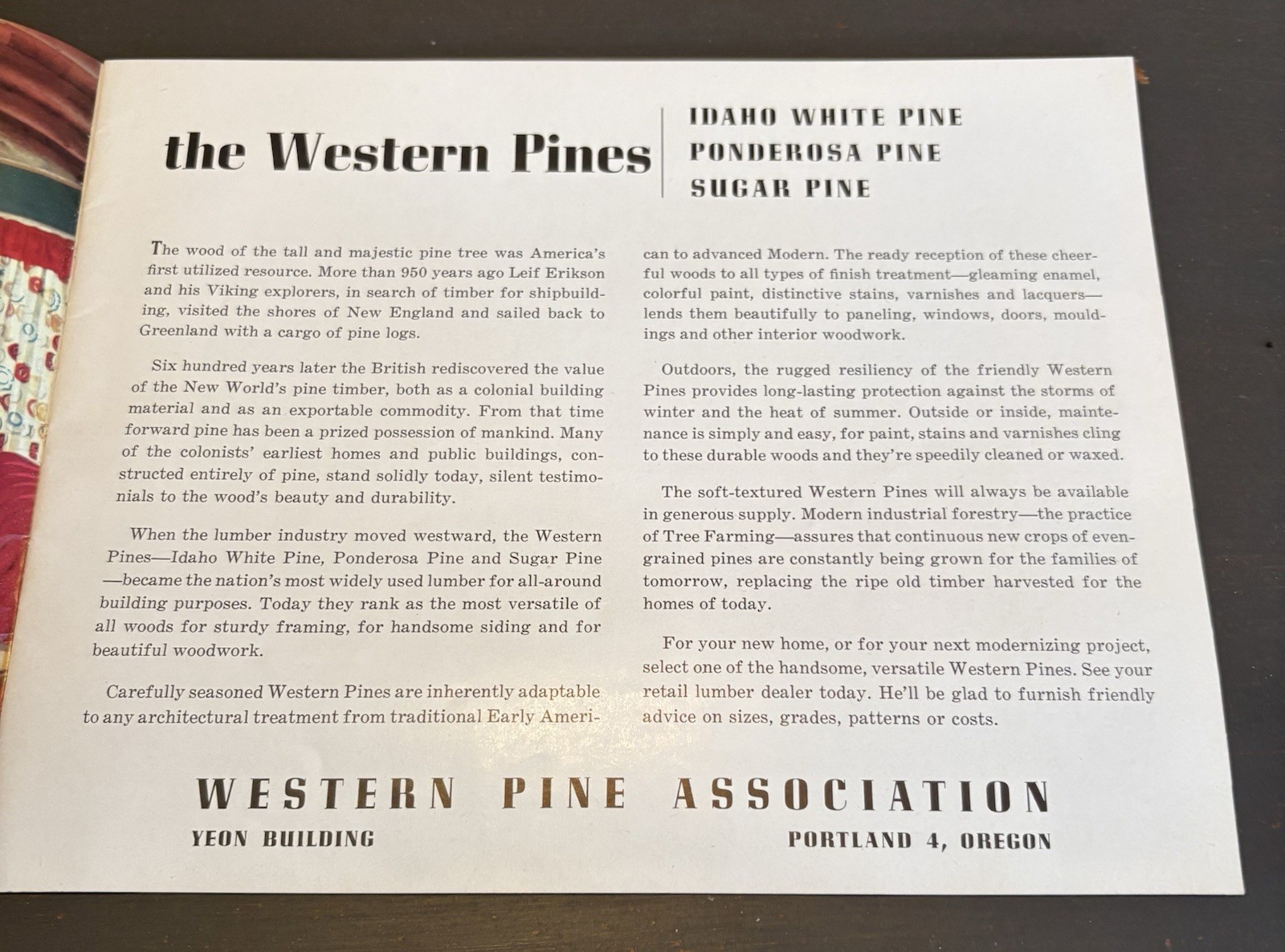 vintage 1940s WESTERN PINE ASSOCIATION sales brochure ENCHANTING HOMES buildings