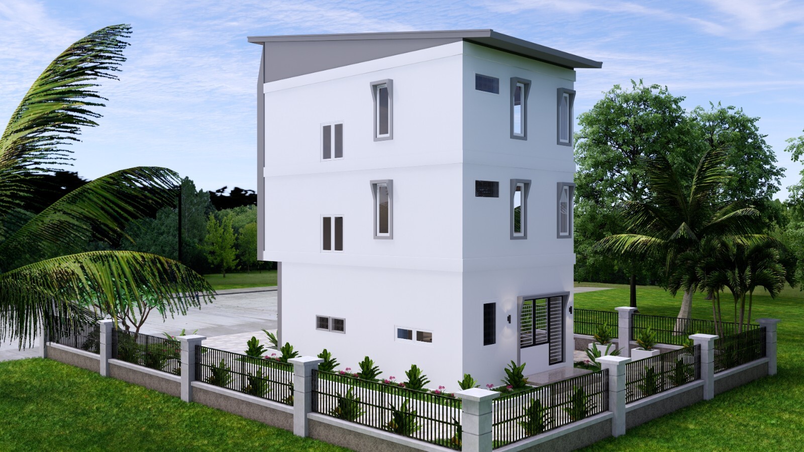 18×26 Feet 4 Beds 5 Baths House Plans 5.5×8 Meter Shed Roof (A4 Hard Copy)