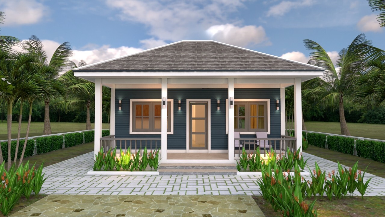 23×21 Feet Tiny House Plans 8×6.5 Meter 1 Bed 1 Bath Hip Roof PDF (A4 Hard Copy)