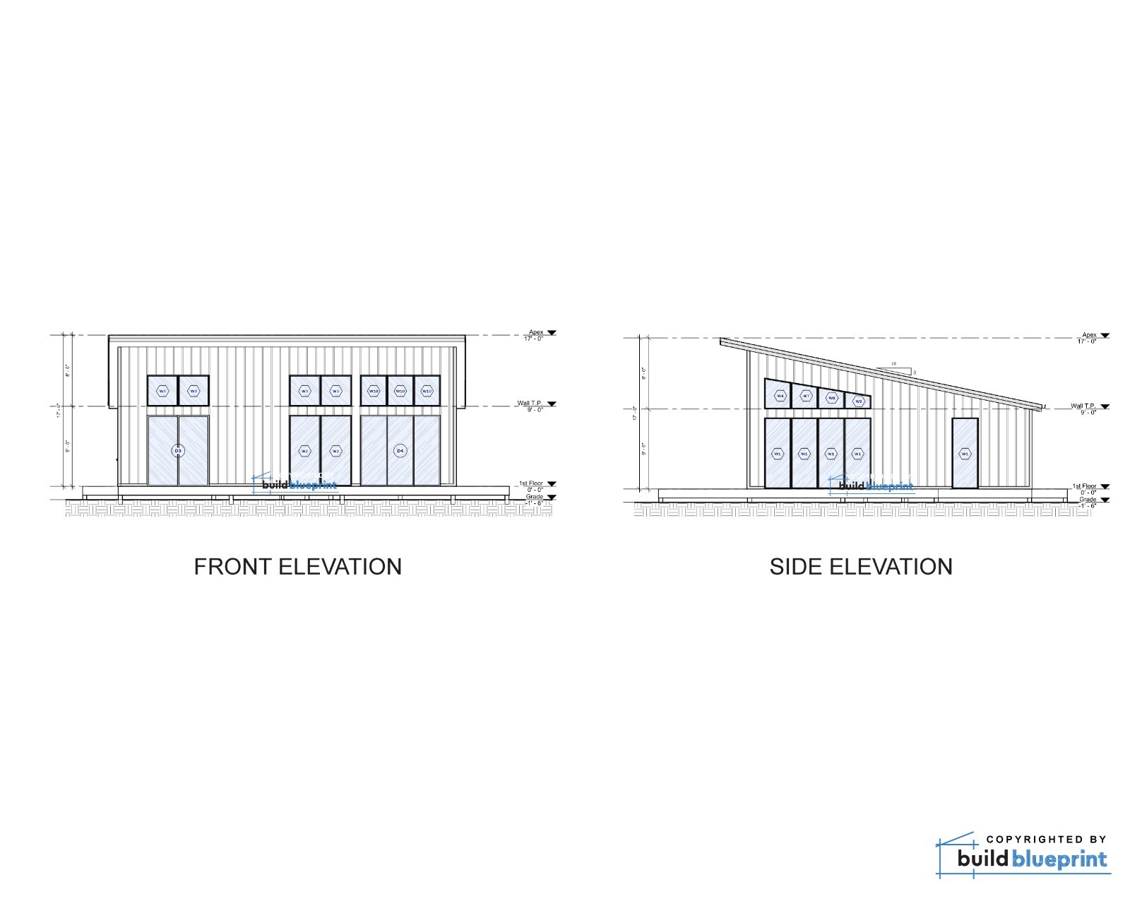 32×38 Modern Lean Cabin Custom Architectural Plans 1216SF – PDF Download