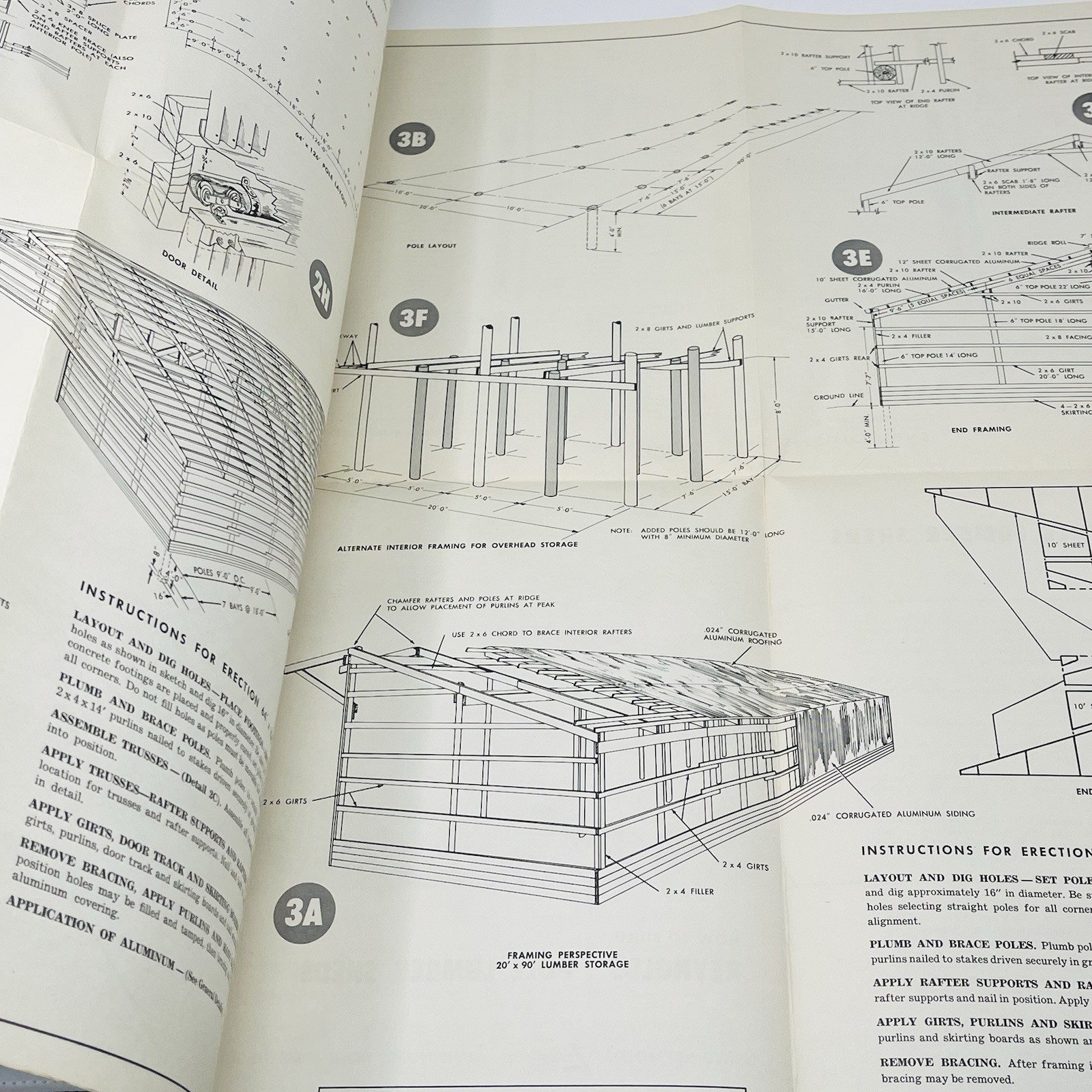 1954 Reynolds Aluminum How To Build Pole Lumber Sheds Plan Blueprint Farm